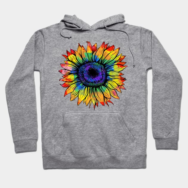 Tie Dye Sunflower Hoodie by PolkaDotsShop